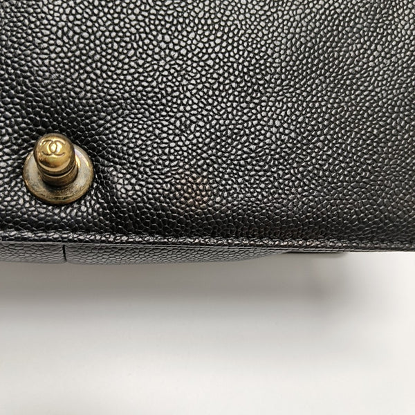 BOY CHANEL Medium Quilted Grained Calfskin Black