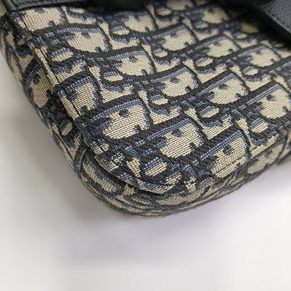 Saddle Mini Lona Monograma Negro