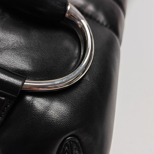 Horsebit Chain Medium Quilted Lambskin Black