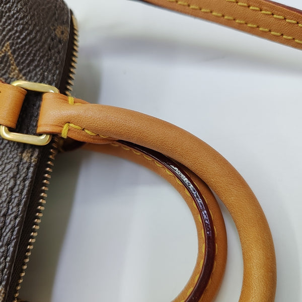 SPEEDY Nano Monogram Coated Canvas Brown