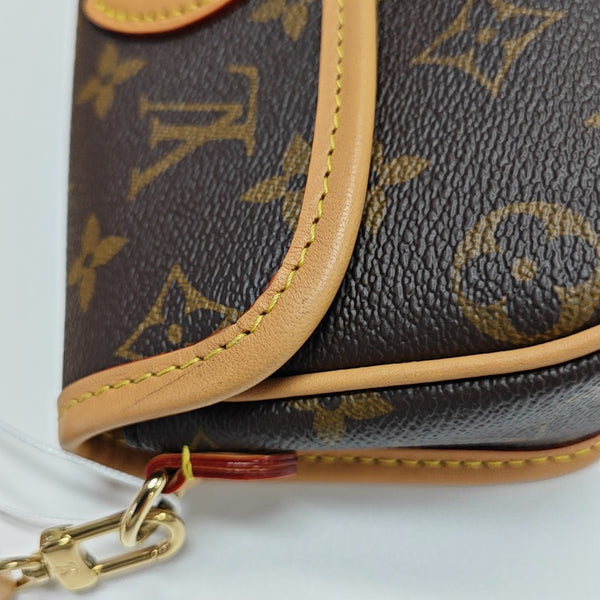 DIANE Nano Monogram Coated Canvas Brown