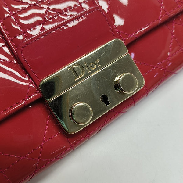 Miss Dior Cannage Patent Leather Red
