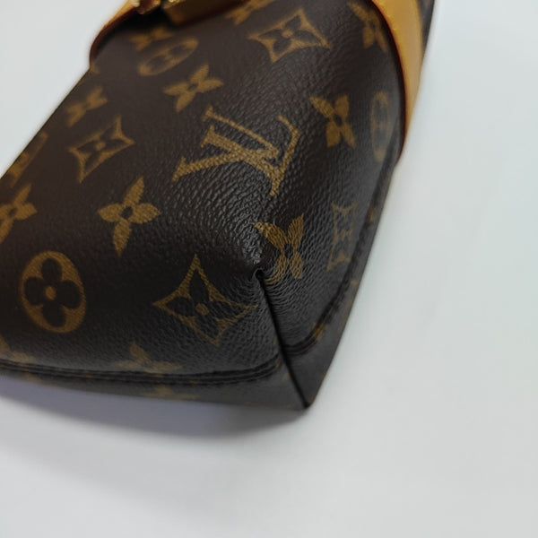 Pochette Mia Monogram Coated Canvas Brown