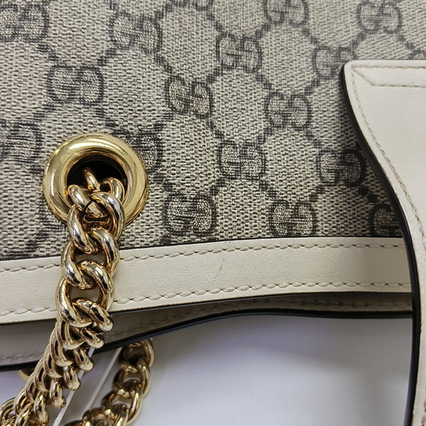 Padlock Medium Monogram Coated Canvas Beige