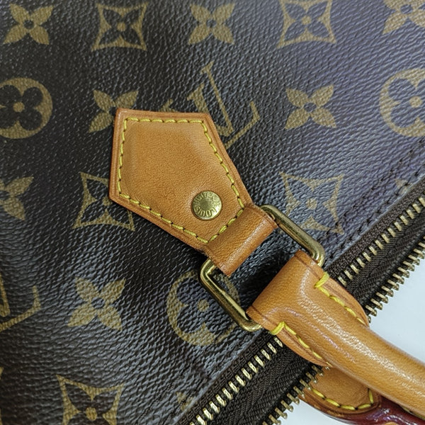 SPEEDY 30 Monogram Coated Canvas Brown