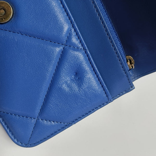 CHANEL 19 WOC Quilted Lambskin Blue