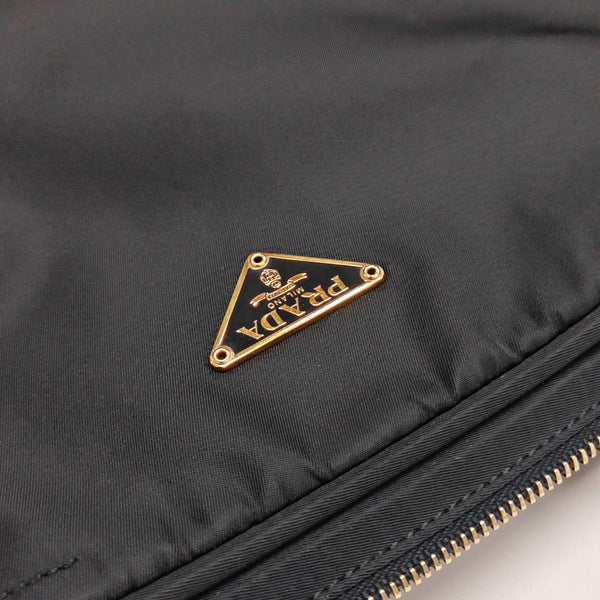 Nylon Top Handle Bag Black