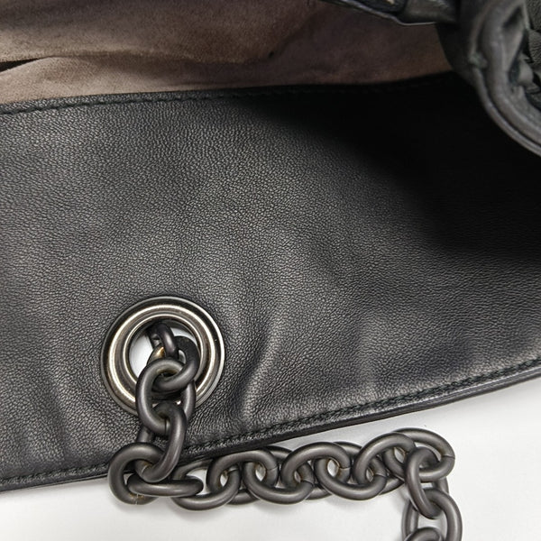 Lambskin Top Handle Bag Black
