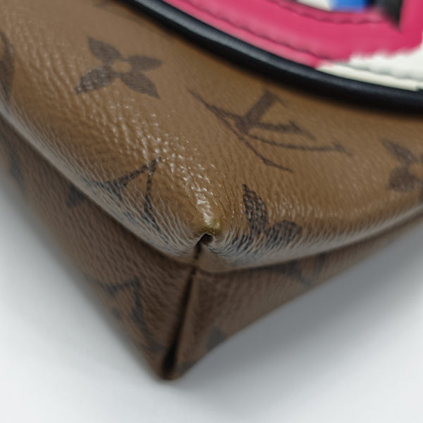 Monogram Coated Canvas Top Handle Bag Brown