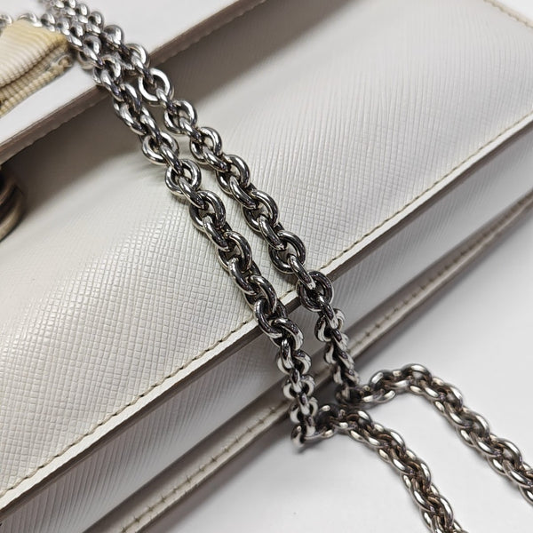 Calfskin Crossbody Bag White
