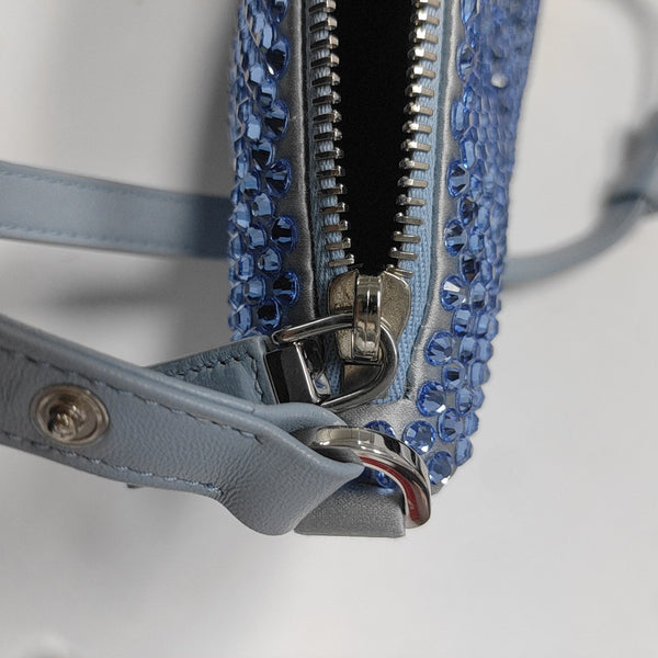 Crystal Shoulder Bag Blue