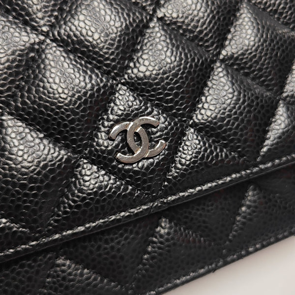 WOC Quilted Grained Calfskin Black