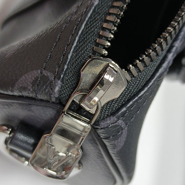 KEEPALL 25 Monogram Coated Canvas Black