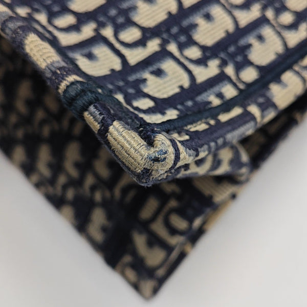 Book Tote Large Oblique Canvas Blue