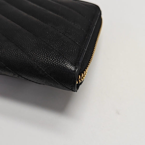 MONOGRAM Chevron Calfskin Black