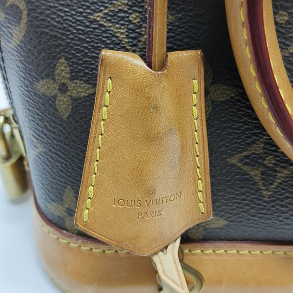 ALMA BB Monogram Coated Canvas Brown