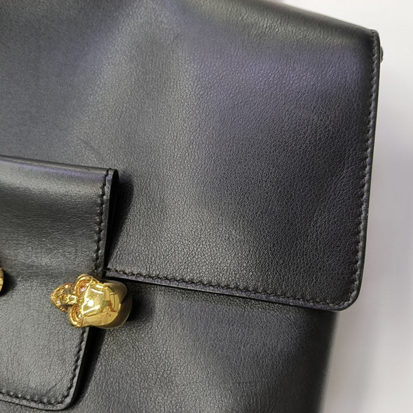 Calfskin Shoulder Bag Black