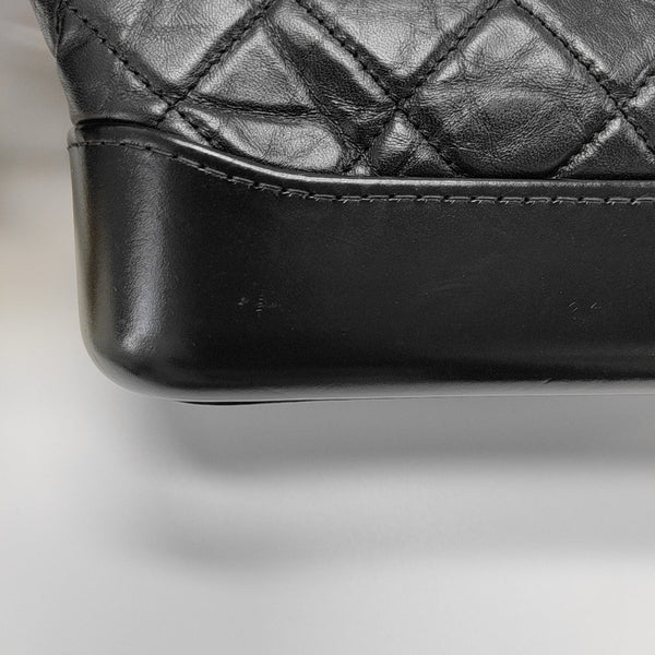 Authenticated pre-owned GABRIELLE Small Quilted Calfskin Black - Shoulder Bag at Looply