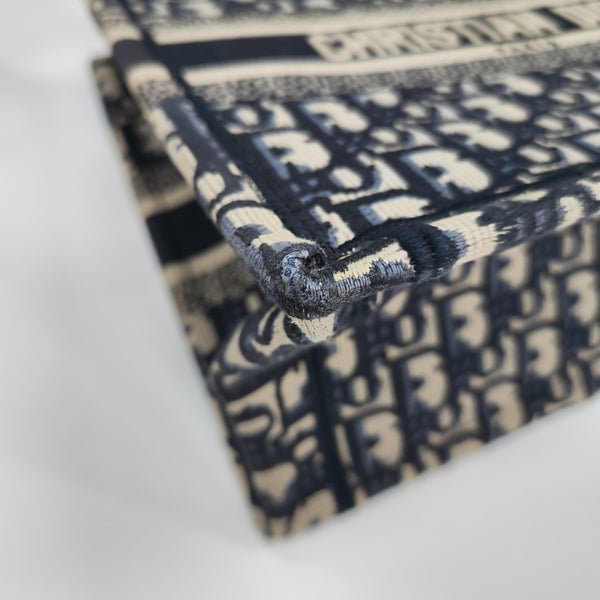 Book Tote Small Oblique Canvas Blue