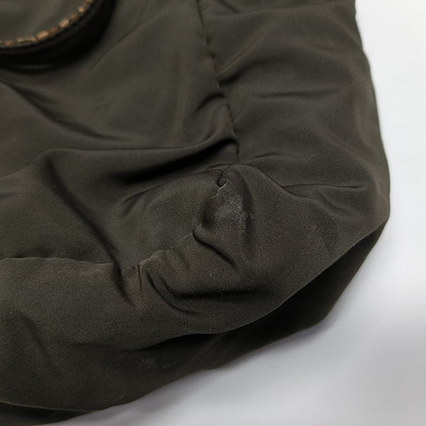 Fabric Top Handle Bag Brown
