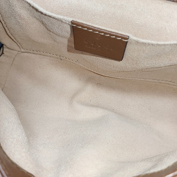 GG Marmont Small Quilted Calfskin Brown