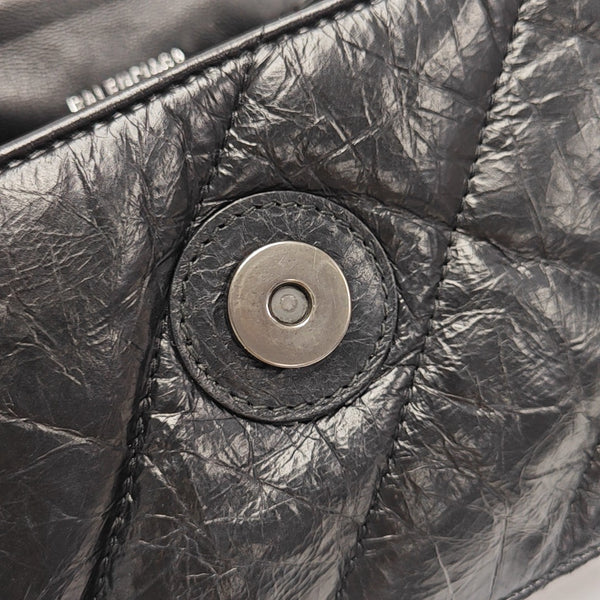 Crush Small Quilted Calfskin Black