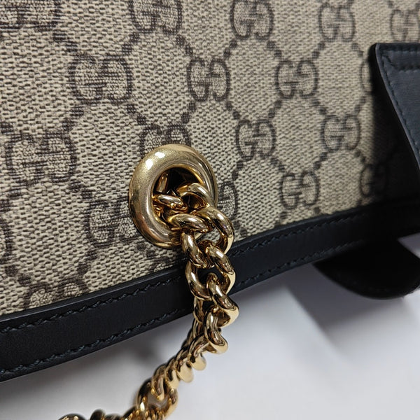 Padlock Medium Monogram Coated Canvas Beige