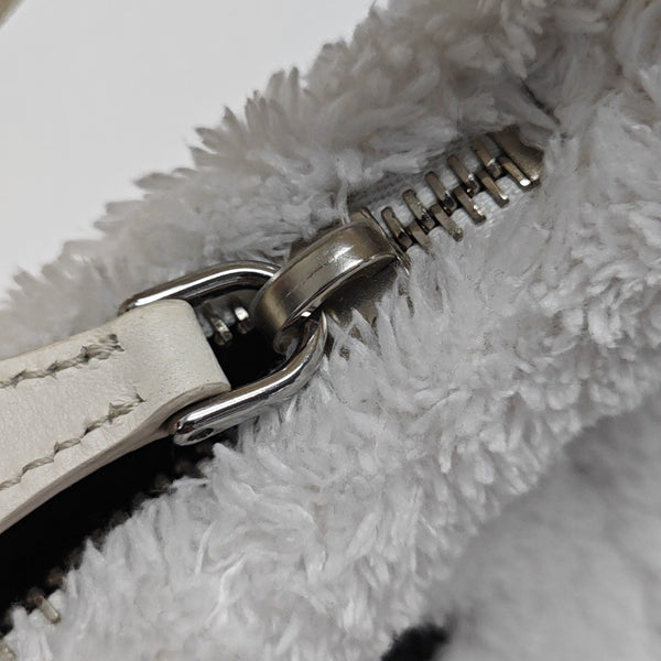 Authenticated pre-owned Re-Edition2000 Mini Terry Cloth White - Top Handle Bag at Looply