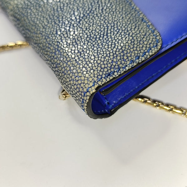 SERPENTI FOREVER Small Stingray Leather Blue