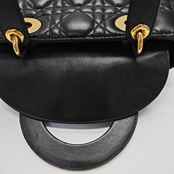 Lady Dior Small Cannage Lambskin Black
