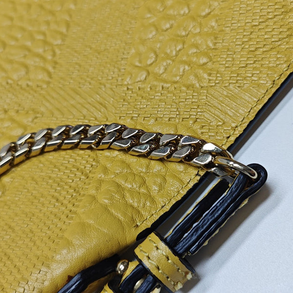 Calfskin Shoulder Bag Yellow