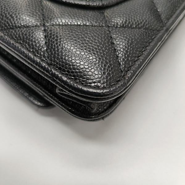 WOC Quilted Grained Calfskin Black