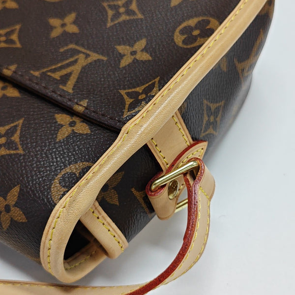 SOLOGNE PM Monogram Coated Canvas Brown
