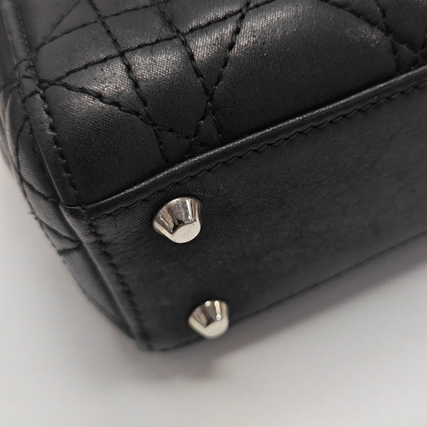 Lady Dior Mini Quilted Calfskin Black