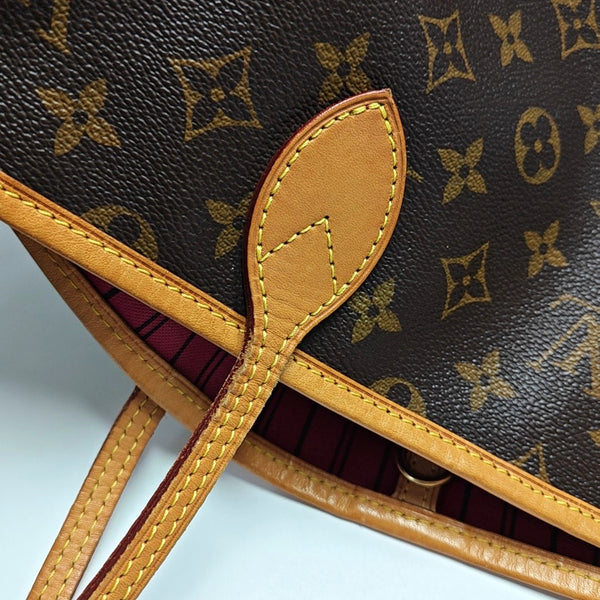 NEVERFULL Monogram Coated Canvas Brown