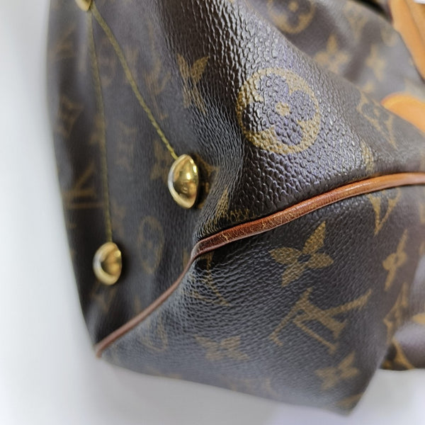 Monogram Coated Canvas Top Handle Bag Brown