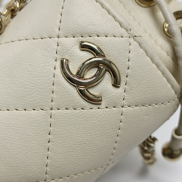 Mini Quilted Lambskin White