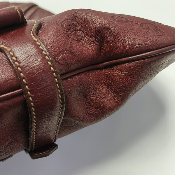 Monogram Calfskin Shoulder Bag Red