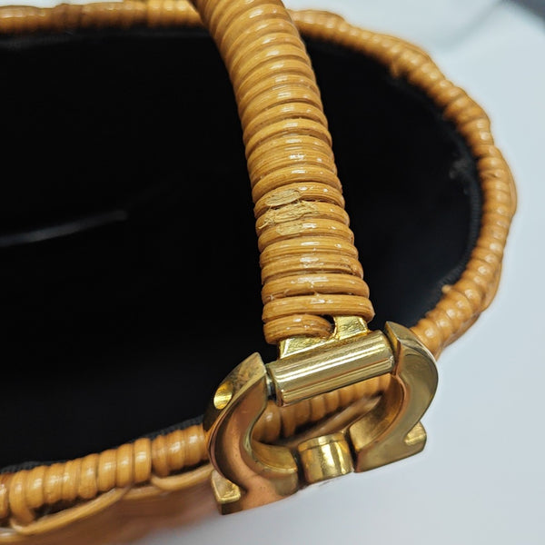 Special Material Bucket Bag Brown