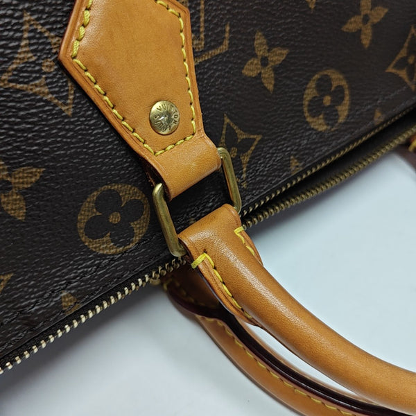 SPEEDY 30 Monogram Coated Canvas Brown