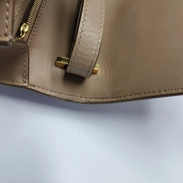 TB Small Calfskin Beige
