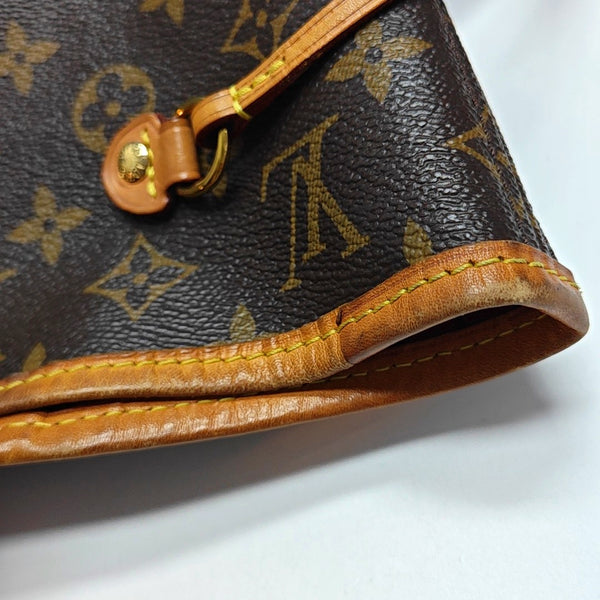 NEVERFULL MM Monogram Coated Canvas Brown