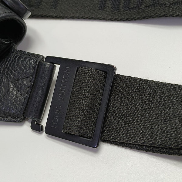 S LOCK Monogram Calfskin Black