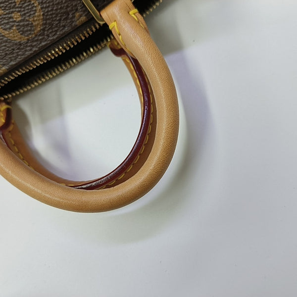SPEEDY Nano Monogram Coated Canvas Brown