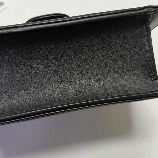 Quilted Calfskin Shoulder Bag Mini Black
