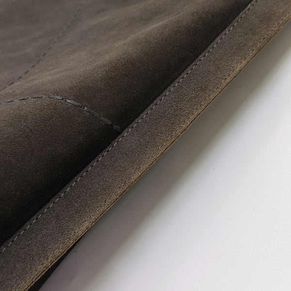 Suede Top Handle Bag Brown