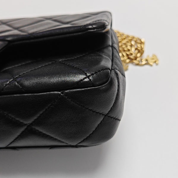 Quilted Calfskin Shoulder Bag Black