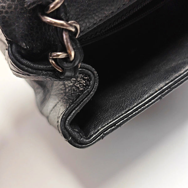 CLASSIC FLAP Mini Quilted Grained Calfskin Black