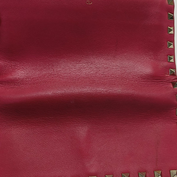 Rockstud Calfskin Red