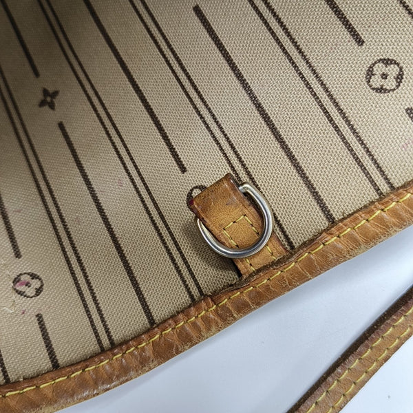 NEVERFULL MM Monogram Coated Canvas Brown